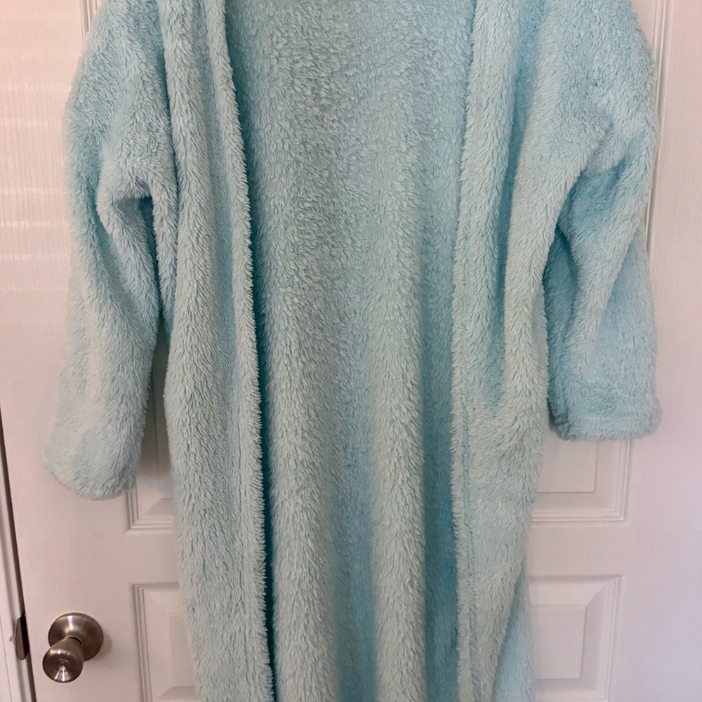 Light Blue Fuzzy Teddy Jacket